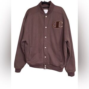 Vintage  champion varsity logo bomber jacket brown XL